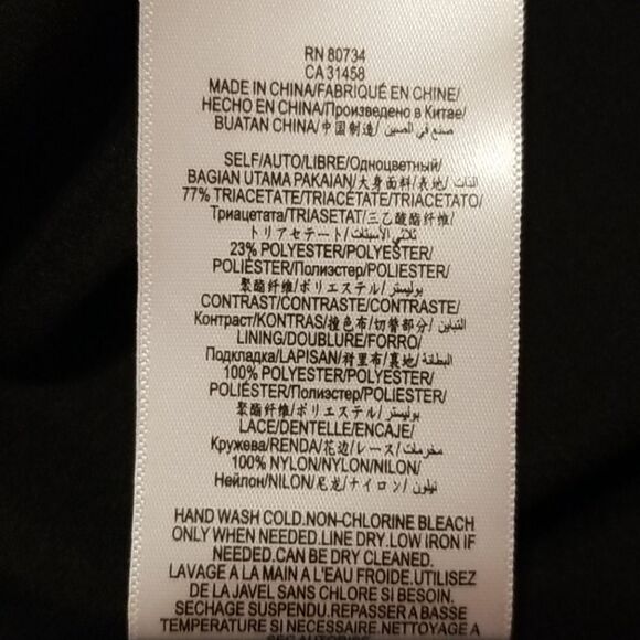 BCBGMaxAzria Women's Black Lacy Rosy Evening Dress XS - Picture 12 of 13